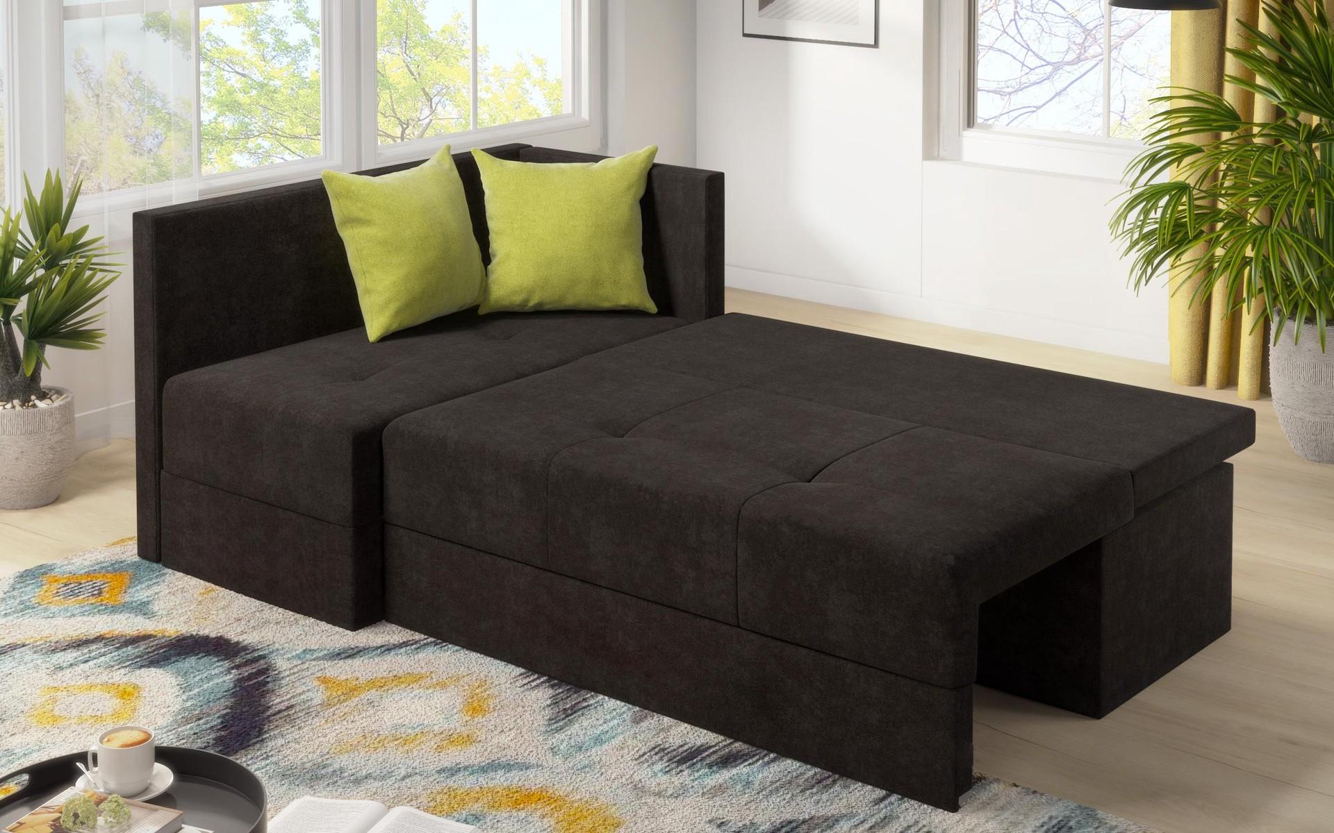 Extendable corner sofa Alora, grey brown + green  5
